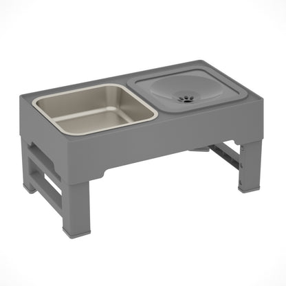 Adjustable Elevated Dog Double Bowl Stand