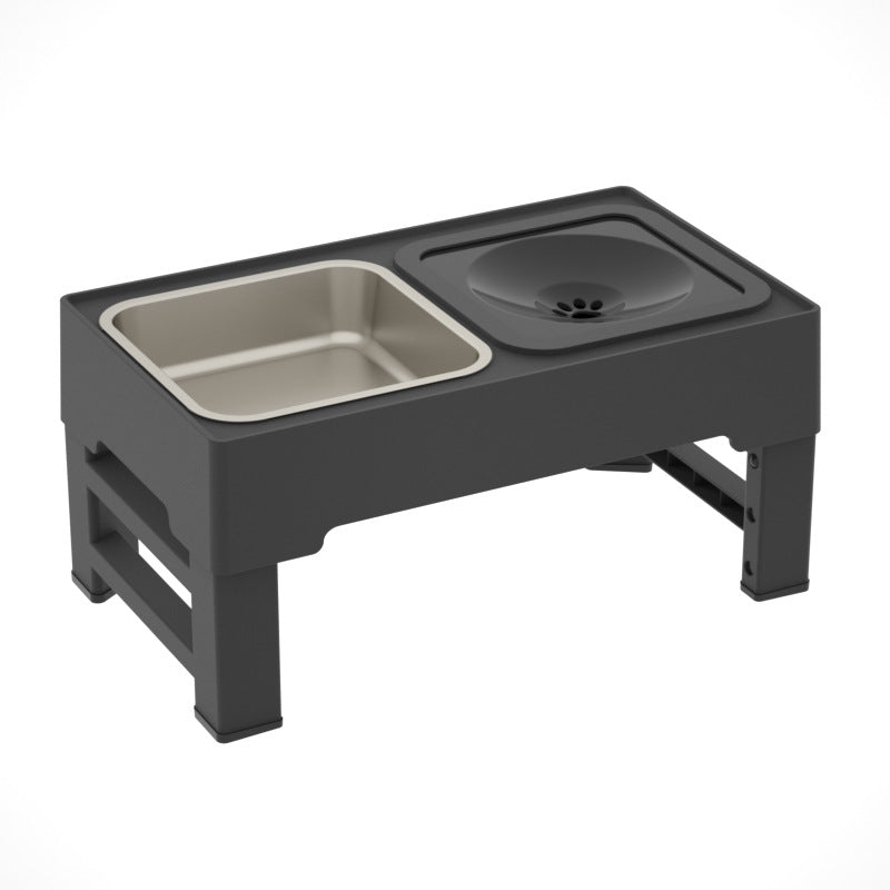 Adjustable Elevated Dog Double Bowl Stand