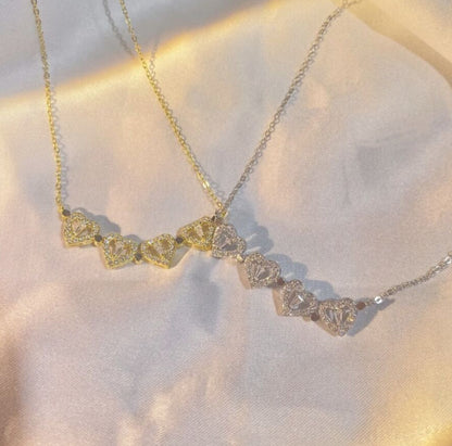 Retro Magnetic Four Leaf Clover Heart Pendant Necklace for Women