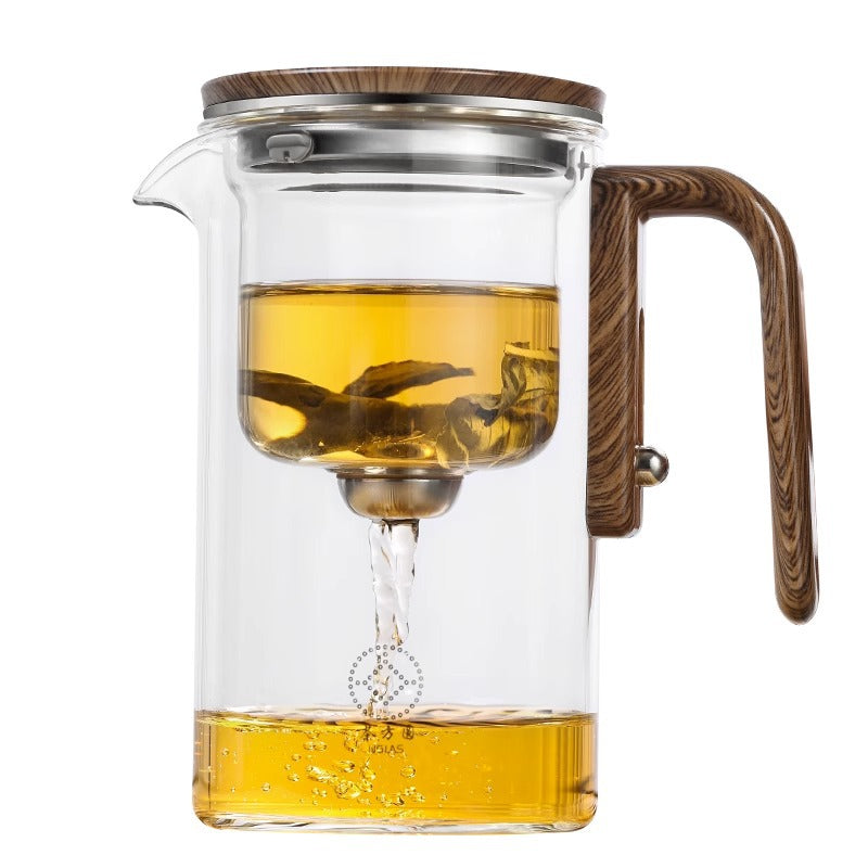 One Click Magnetic Teapot Separation Filtration Glass Tea Pot