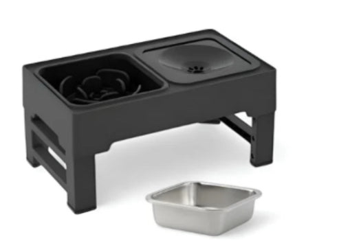 Adjustable Elevated Dog Double Bowl Stand